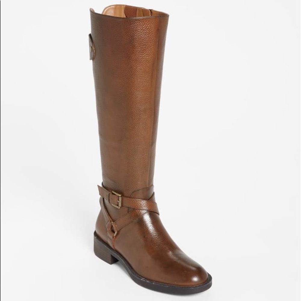 Enzo Angiolini cognac saevon leather boots